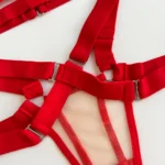 Conjunto de lenceria con encaje Rosy rojo — imagen 3