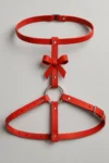 arnes rojo con aros y lazo