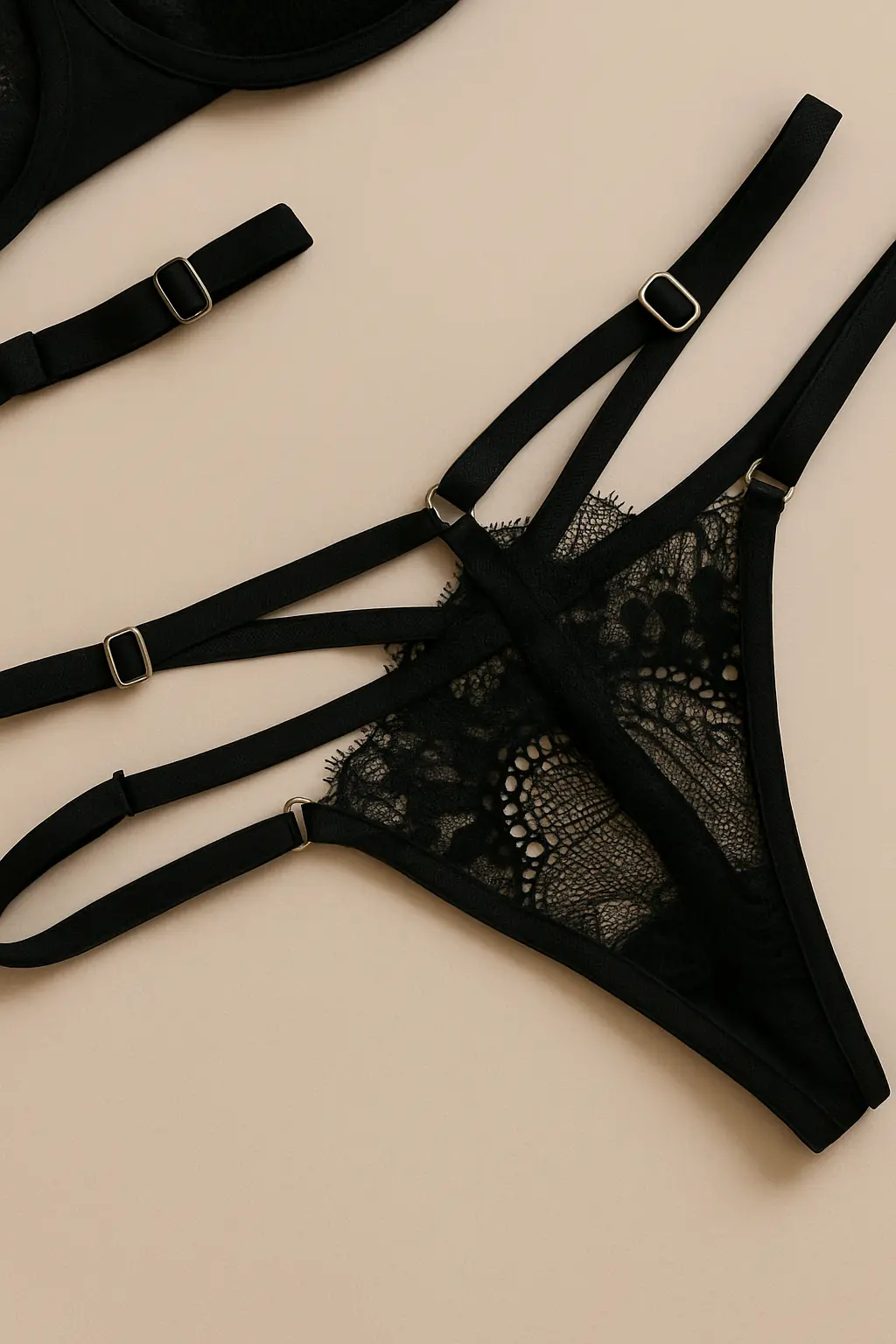 conjunto de lenceria en encaje antonella 2