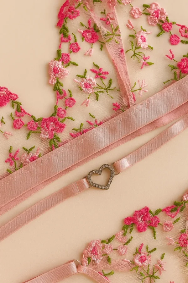 SET FLOWERS CONJUNTO DE LENCERÍA FLORAL FLOWERS