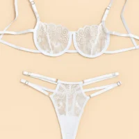 SET DE ENCAJE FLORAL HELENA BLANCO set de encaje floral helena blanco