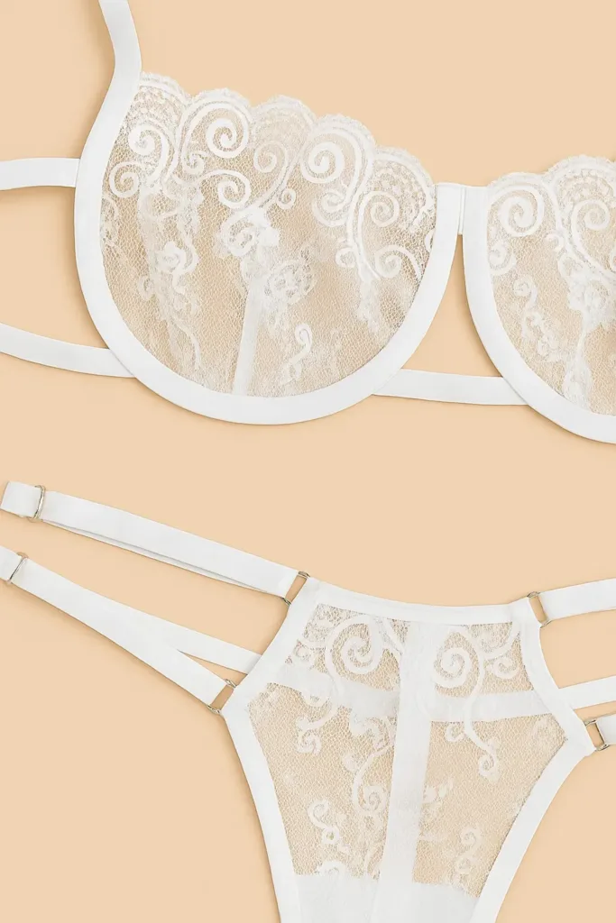 set de encaje floral helena blanco 2