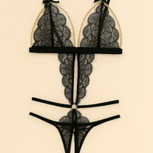 body de encaje floral rubi