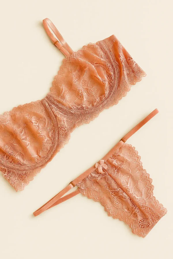 SET VICTORIA ROSADO CONJUNTO DE LENCERIA ENCAJE VICTORIA
