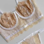 CONJUNTO DE LENCERÍA CON ENCAJE ROSE — imagen 3