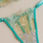 CONJUNTO DE LENCERÍA SALOME VERDE MARFIL — imagen 3
