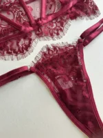 Corset de encaje Alessia vino tinto — imagen 3