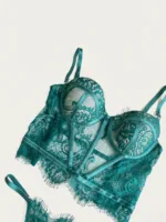 Corset de encaje verde marfil Alessia — imagen 4