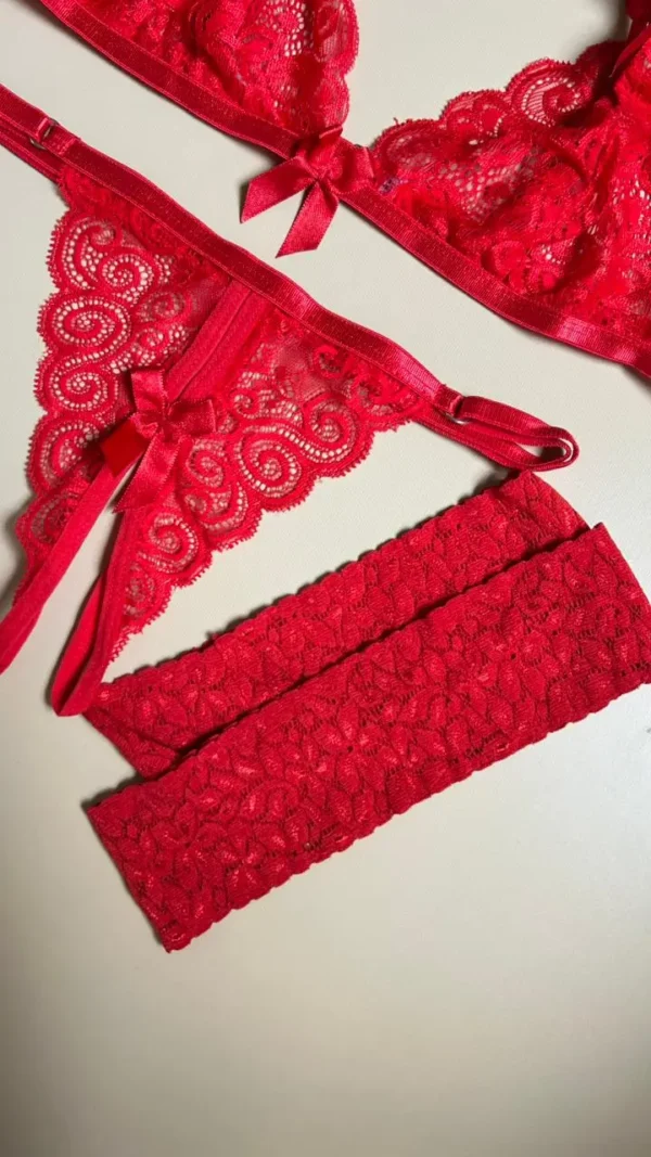 LENCERIA DE ENCAJE ROJO SCARLETT LENCERIA DE ENCAJE ROJO SCARLETT