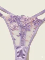 Conjunto de Lencería Sofía de Encaje Floral Lila — imagen 3