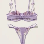 Conjunto de Lencería Sofía de Encaje Floral Lila — imagen 4