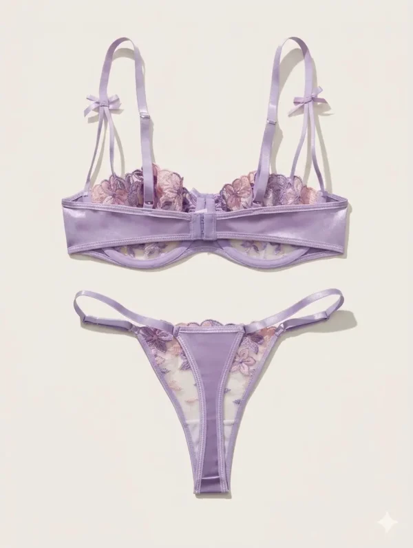 LENCERÍA SOFIA EN ENCAJE FLORAL LILA LENCERÍA SOFIA EN ENCAJE FLORAL LILA