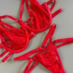 Conjunto de lencería con encaje angels rojo — imagen 4