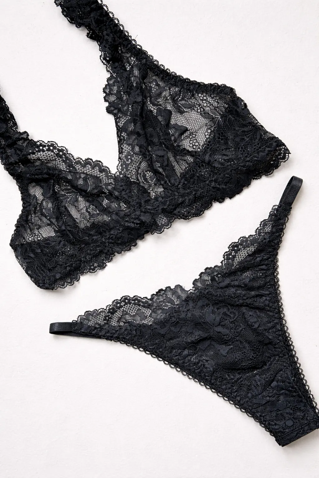 Conjunto de lencería en encaje negro Nina — imagen 4
