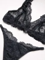 Conjunto de lencería en encaje negro Nina — imagen 2