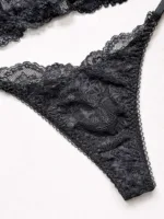 Conjunto de lencería en encaje negro Nina — imagen 3