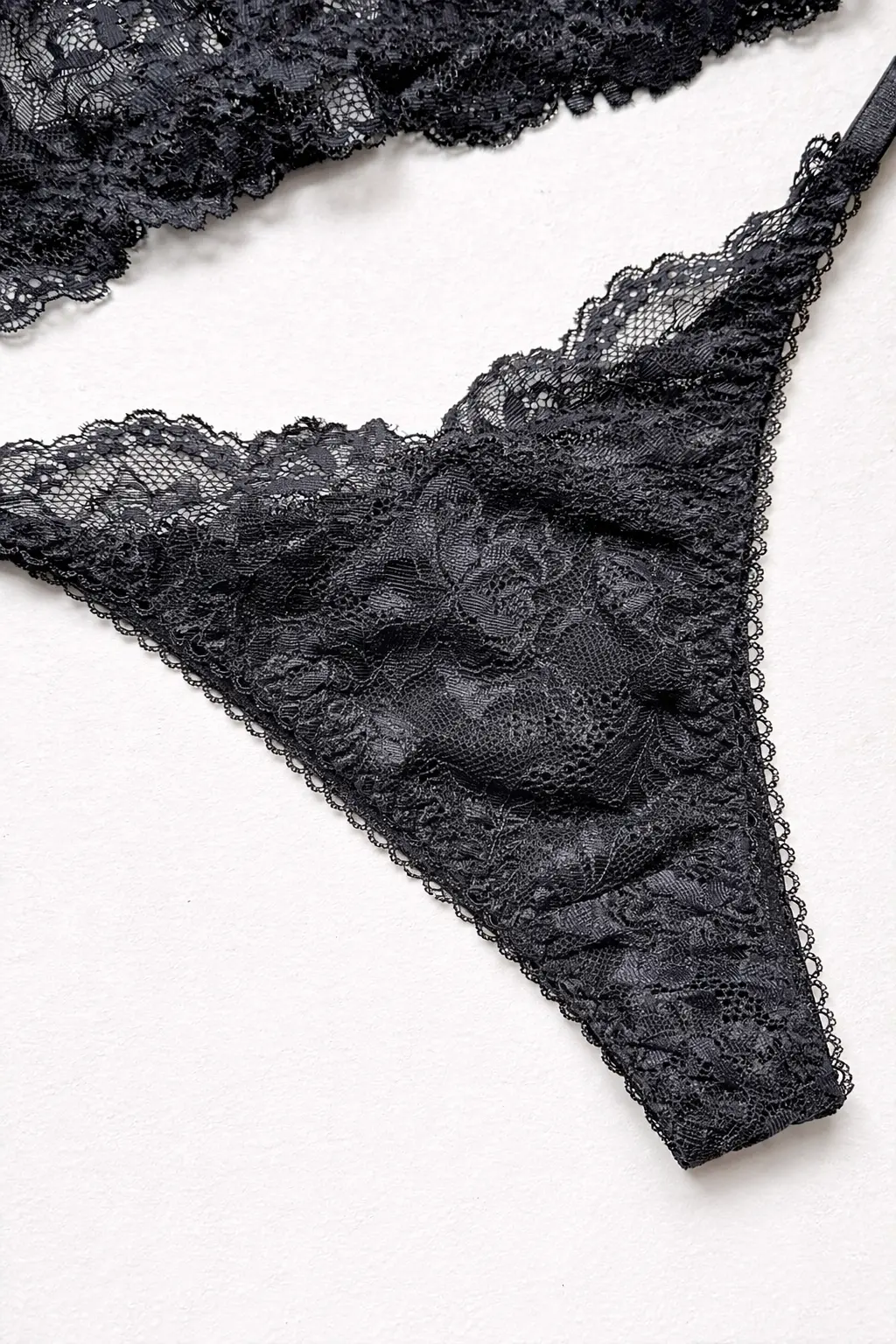 Conjunto de lencería en encaje negro Nina — imagen 3