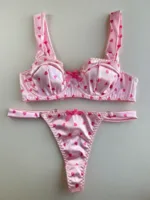Conjunto de lenceria Valentina en corazones — imagen 2