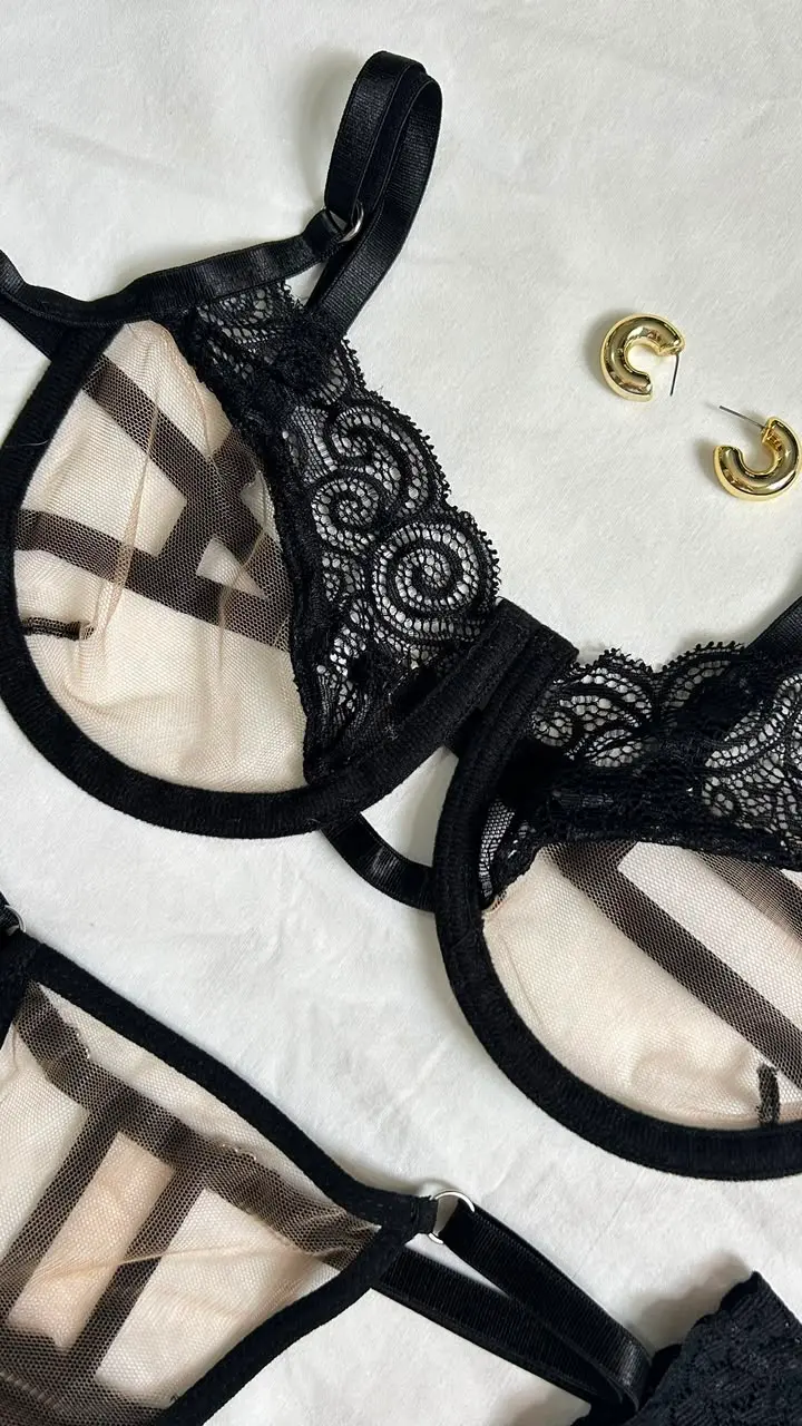 Brasier del conjunto de lencería Bonnie con detalles de encaje