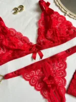 Conjunto de lencería Scarlett de encaje rojo — imagen 2