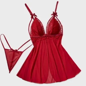 BABYDOLL DE ENCAJE IVONNE — Lencería Royal Chic