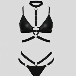 LENCERÍA NEGRA CON AROS METALICOS GINEBRA