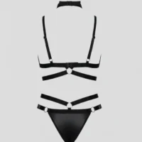 Lenceria negra con aros metalicos ginebra