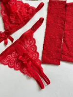 Conjunto de lencería Scarlett de encaje rojo — imagen 3
